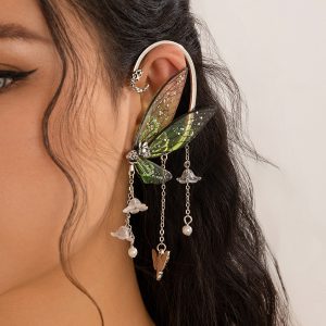 Elf Tassel Butterfly Wing Ear Clip - Stylish Contour Accessory for All Occasions