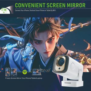 Auto Focus WIFI6 HD Home Theater Projector for Stunning Visuals