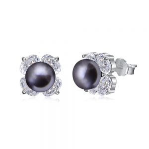 S925 Sterling Silver Freshwater Pearl Ear Studs - Elegant Light Luxury in Ins Style