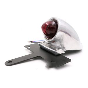 Aluminum Alloy Polished Lucas Taillight Brake Light for Motorcycle Modification