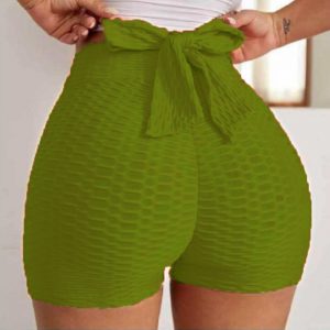 Jacquard Yoga Bubble Shorts for Women - Stylish Sports Pants for Activewear
