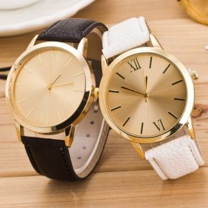 Stylish Couple Quartz Watch with Fashion Business Belt Design