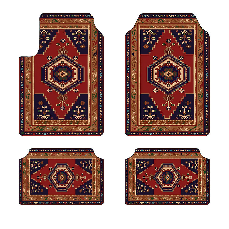 Bohemian Chic Foot Mat Set - Stain-resistant, Non-slip, 4-Piece Household Collection - Image 4