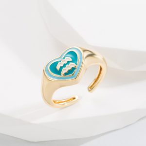 Stylish 18K Gold Dripping Ring with Trendy Copper Plating Fashion