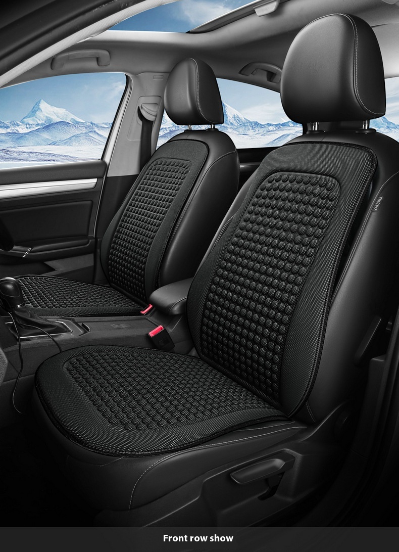 Relaxing Silk Tie-free Seat Cushion for Car Front Co-Driving with Massage Feature - Image 3