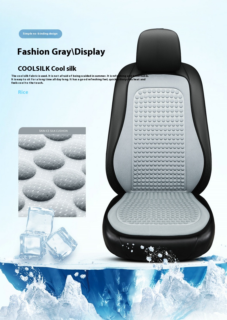 Relaxing Silk Tie-free Seat Cushion for Car Front Co-Driving with Massage Feature - Image 4