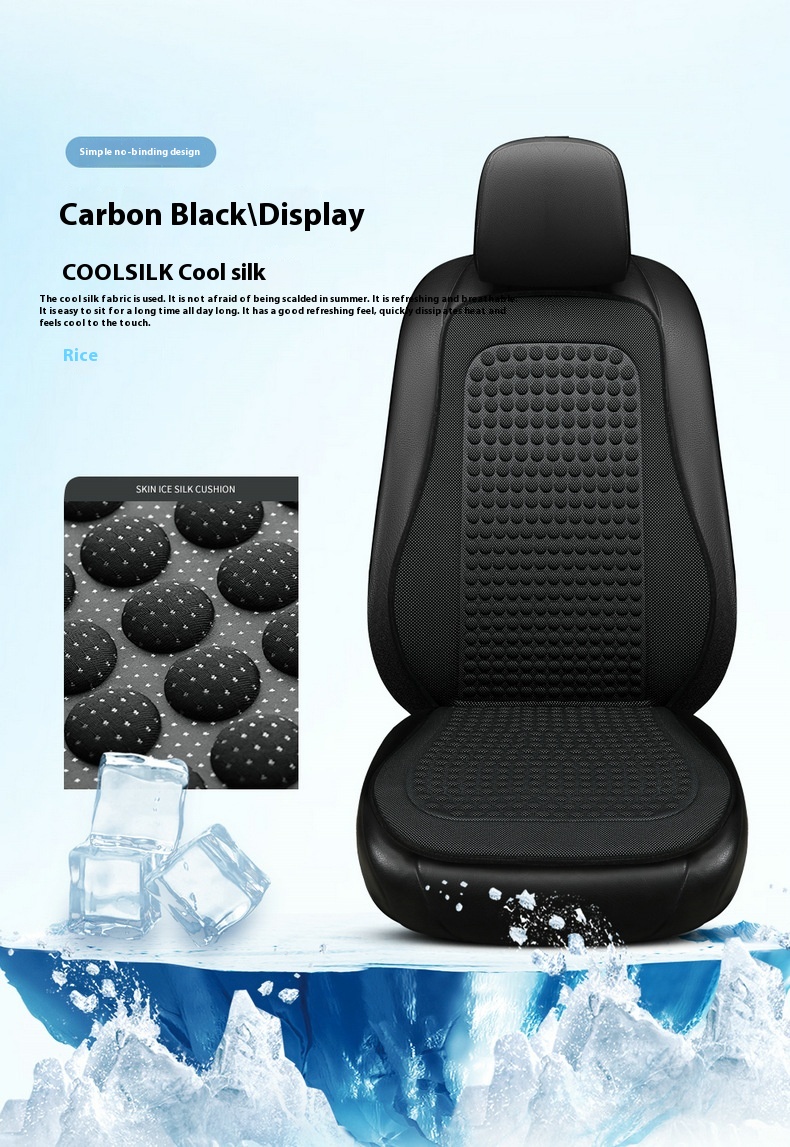 Relaxing Silk Tie-free Seat Cushion for Car Front Co-Driving with Massage Feature - Image 7