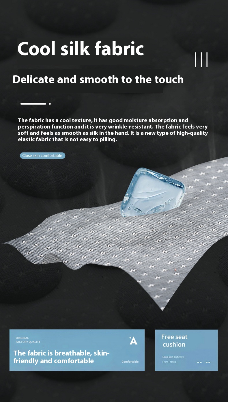 Relaxing Silk Tie-free Seat Cushion for Car Front Co-Driving with Massage Feature - Image 9