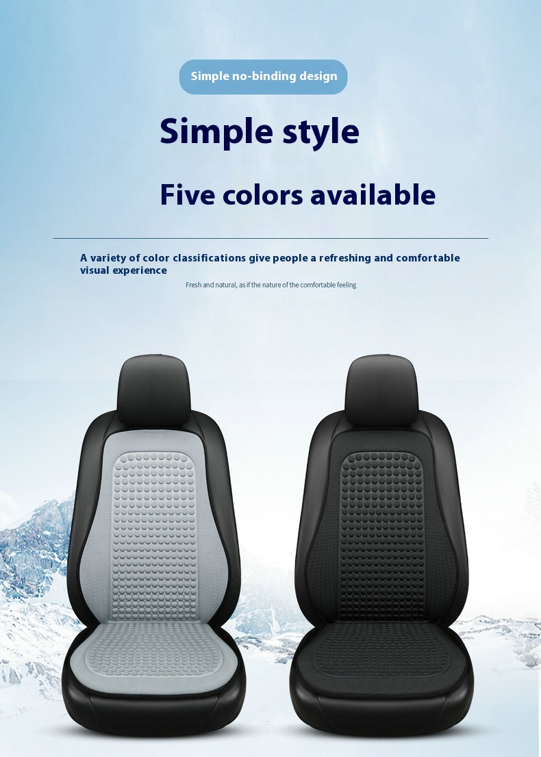 Relaxing Silk Tie-free Seat Cushion for Car Front Co-Driving with Massage Feature - Image 17