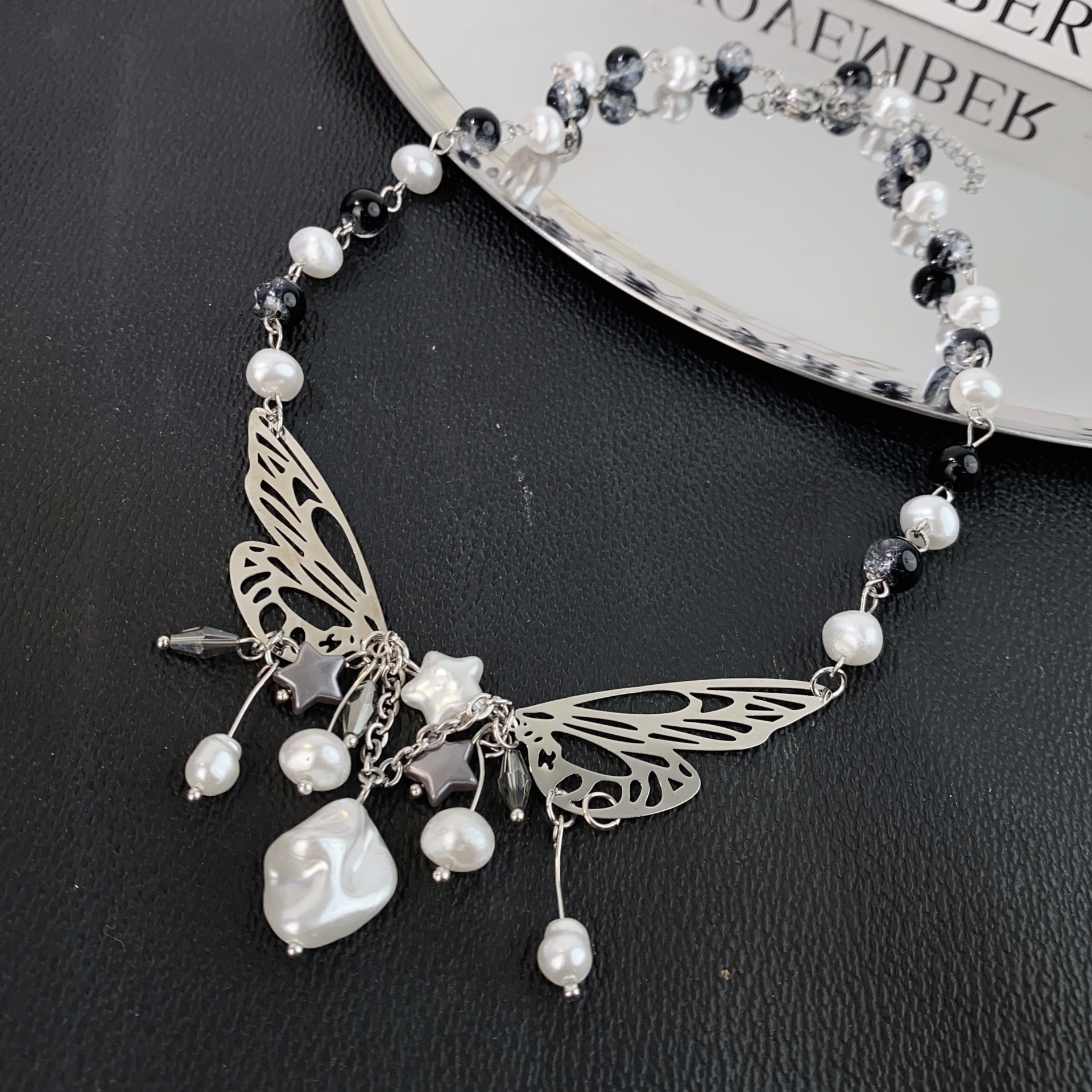 Stunning Hollow Butterfly Beaded Necklace for Women – Eye-Catching Jewelry - Image 2
