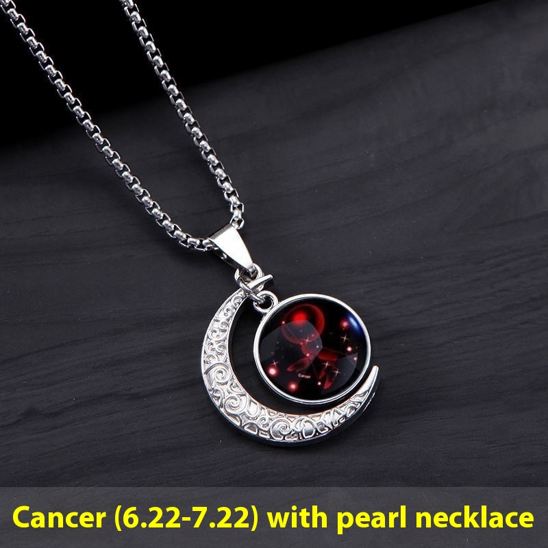 12 Constellation Moon Star Glowing Necklace - Luminous Stone Pendant Jewelry Gift for Women - Image 5