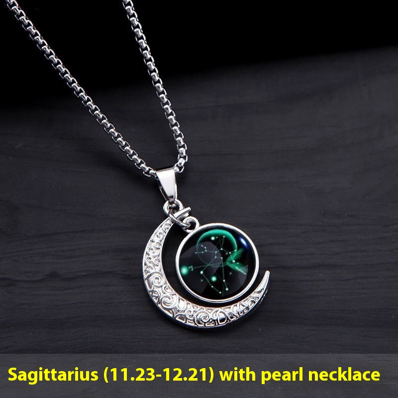 12 Constellation Moon Star Glowing Necklace - Luminous Stone Pendant Jewelry Gift for Women - Image 10