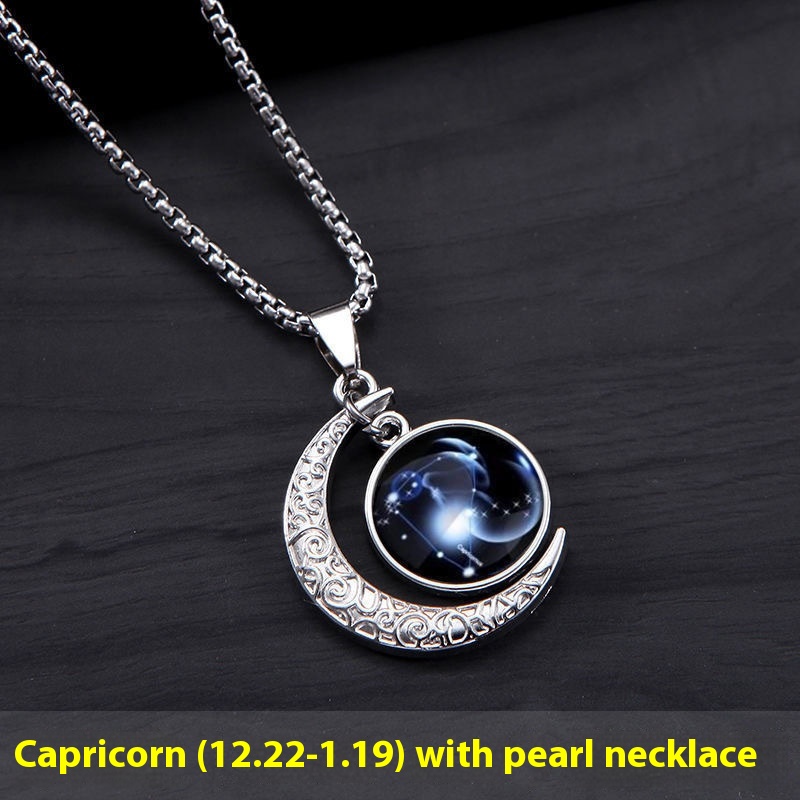12 Constellation Moon Star Glowing Necklace - Luminous Stone Pendant Jewelry Gift for Women - Image 12