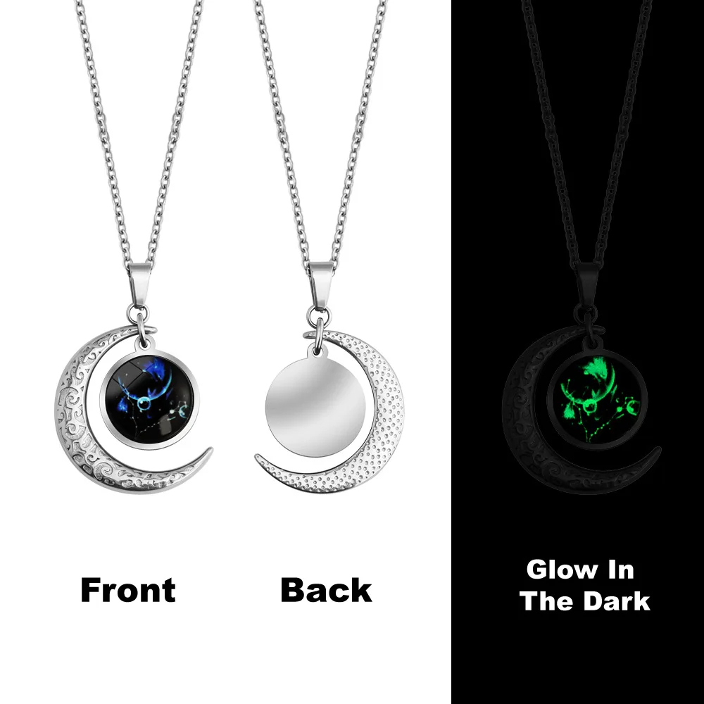 12 Constellation Moon Star Glowing Necklace - Luminous Stone Pendant Jewelry Gift for Women - Image 14