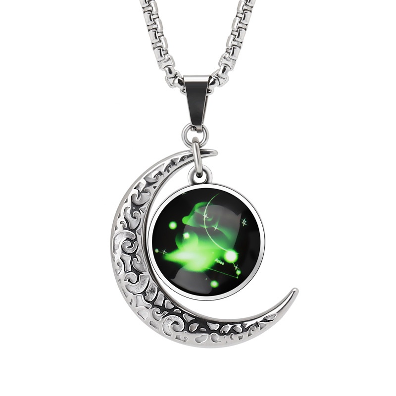 12 Constellation Moon Star Glowing Necklace - Luminous Stone Pendant Jewelry Gift for Women - Image 19