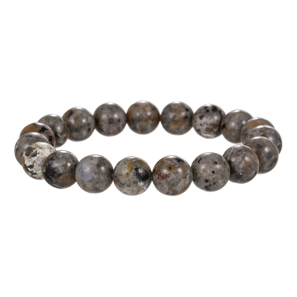 Natural Flame Stone Beads Bracelet - Unique Beaded Jewelry for Style - Image 3
