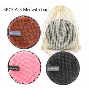 Pineapple Grid Round Cleansing Pad - Water Cleansing Cotton Makeup Remover Puff