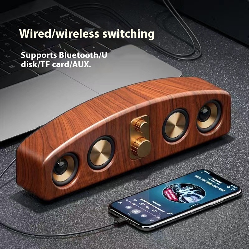 Vintage Bluetooth Speaker - Portable Retro Stereo for Music Lovers - Image 2