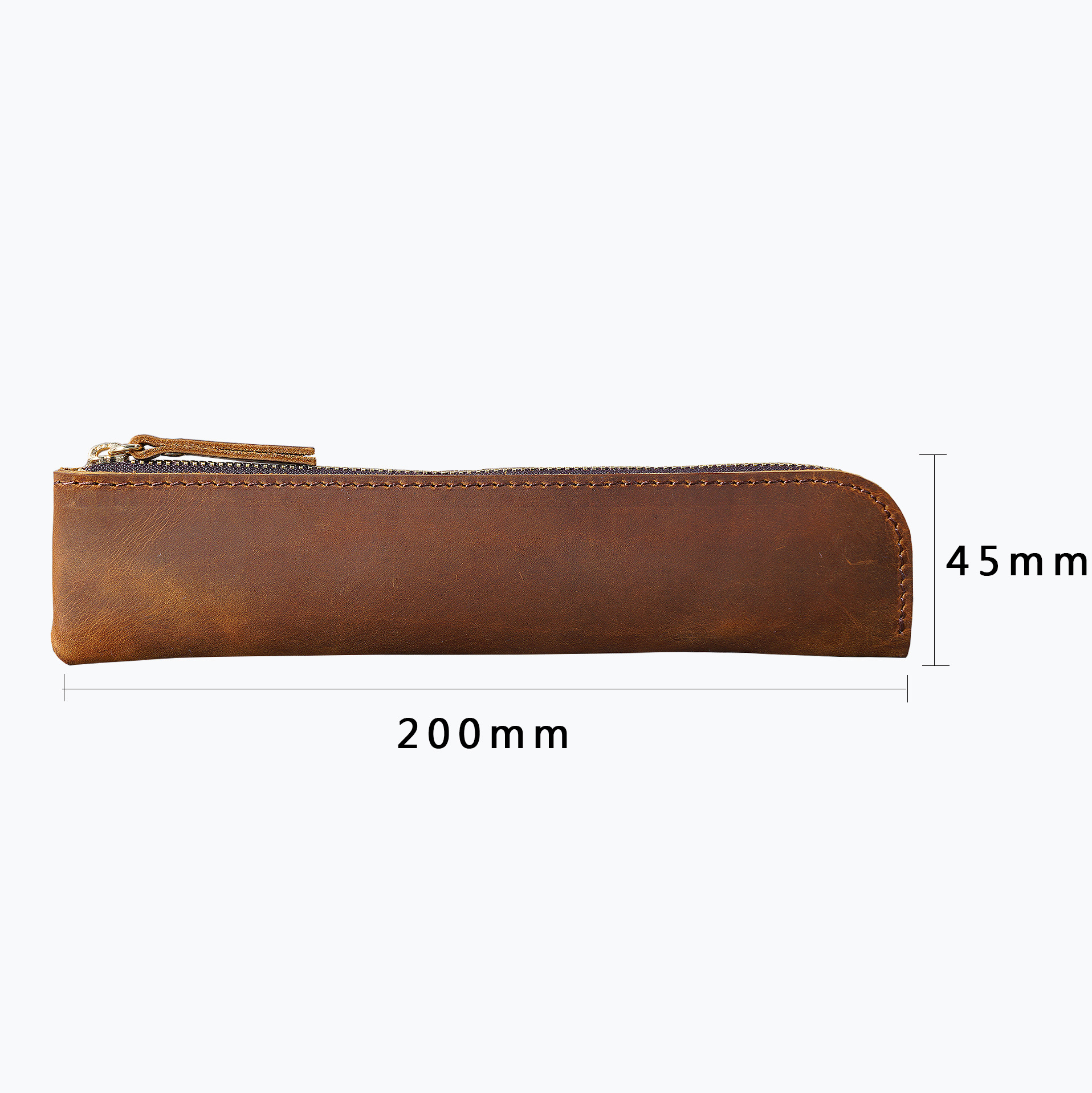 Cowhide Retro Pencil Case - Simple Protection and Stylish Storage Solution - Image 8