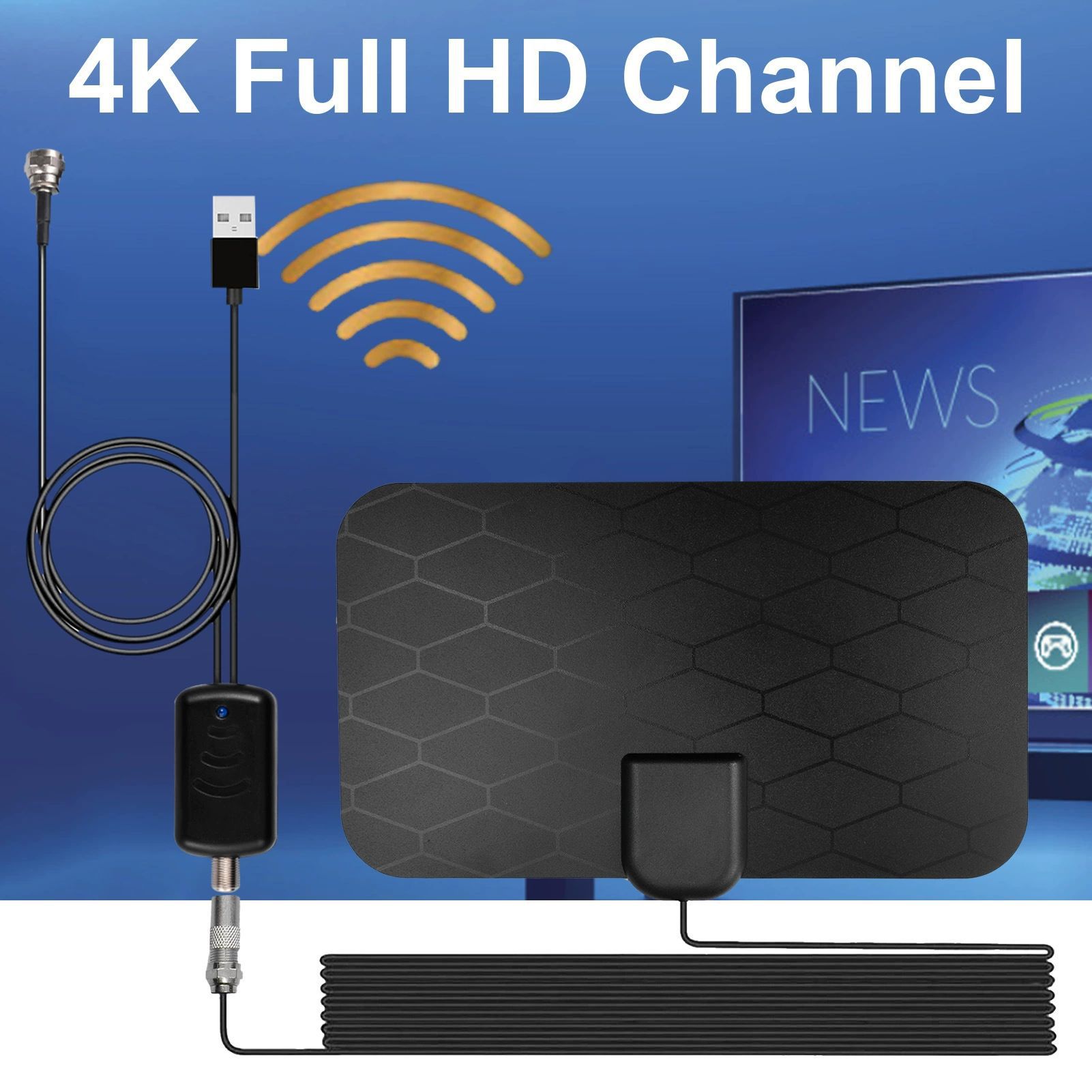 4K HD Indoor Digital Signal Receiver for Free NBC TV Antenna