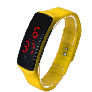 Slim LED Bracelet Watch for Men and Women - Stylish Sports Silicone Digital Wristwatch