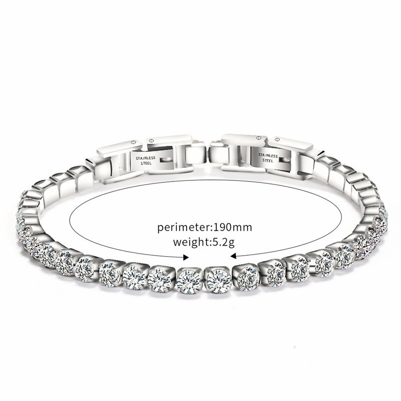 Adjustable Detachable Titanium Double Buckle Zircon Bracelet in Stainless Steel – Stylish and Durable Accessory - Image 8