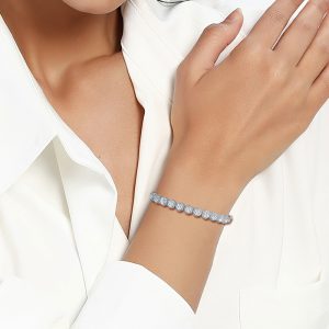 Luxury Hip Hop Fashion Bracelet – Single Row Full Rhinestone Zircon