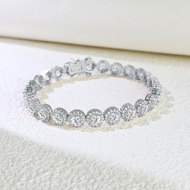 Luxury Hip Hop Fashion Bracelet – Single Row Full Rhinestone Zircon - Image 2