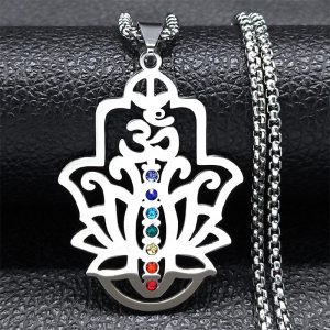 Lotus Yoga Healing Chain Pendant Necklace for Women - Empower Your Spirit