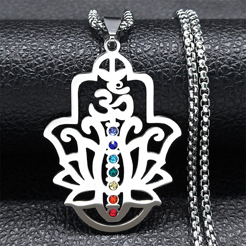 Lotus Yoga Healing Chain Pendant Necklace for Women - Empower Your Spirit