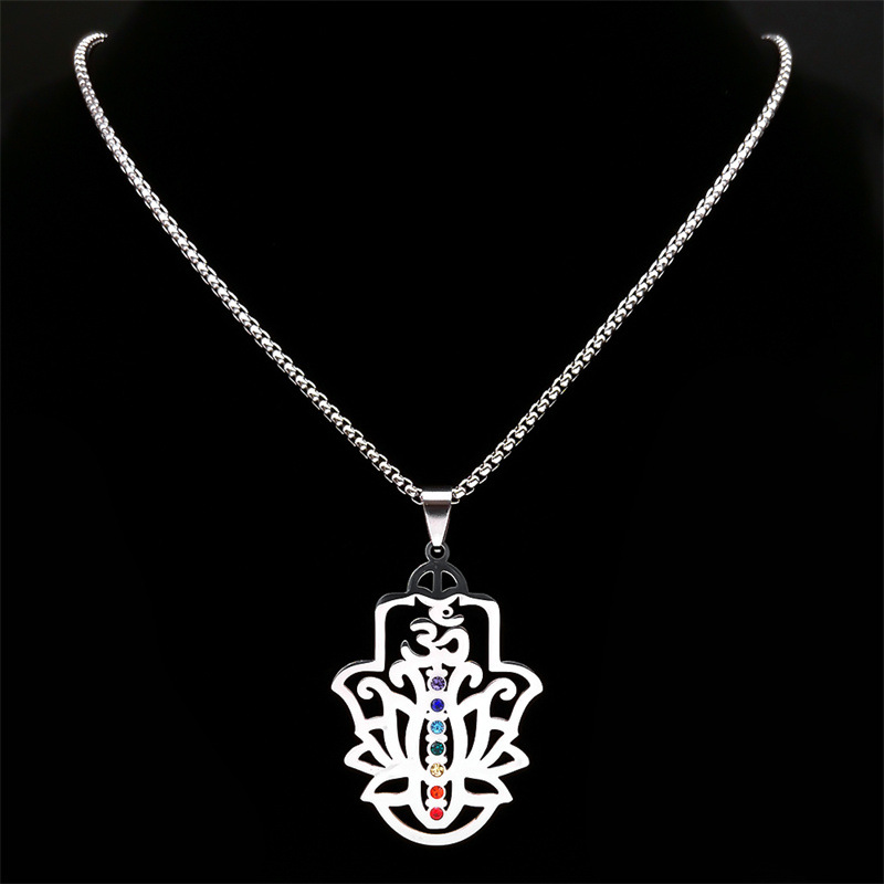 Lotus Yoga Healing Chain Pendant Necklace for Women - Empower Your Spirit - Image 2