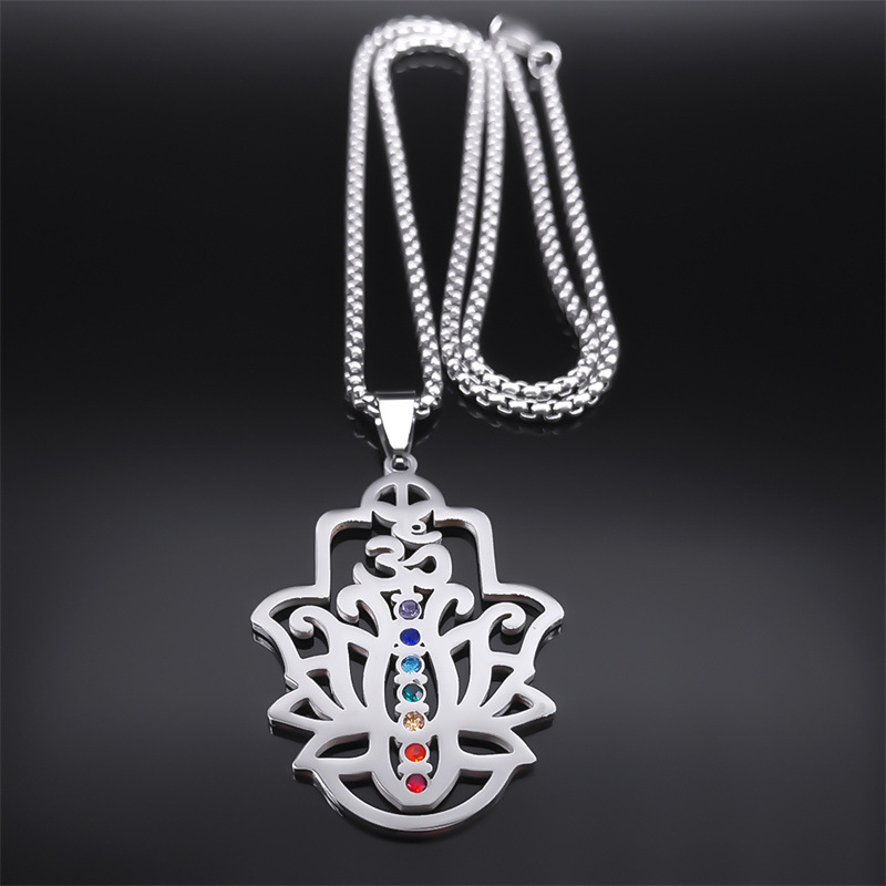 Lotus Yoga Healing Chain Pendant Necklace for Women - Empower Your Spirit - Image 5