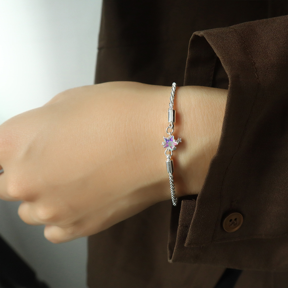 Enchanting Starry Moonstone Pentagram Bracelet for Women – Unique Jewelry