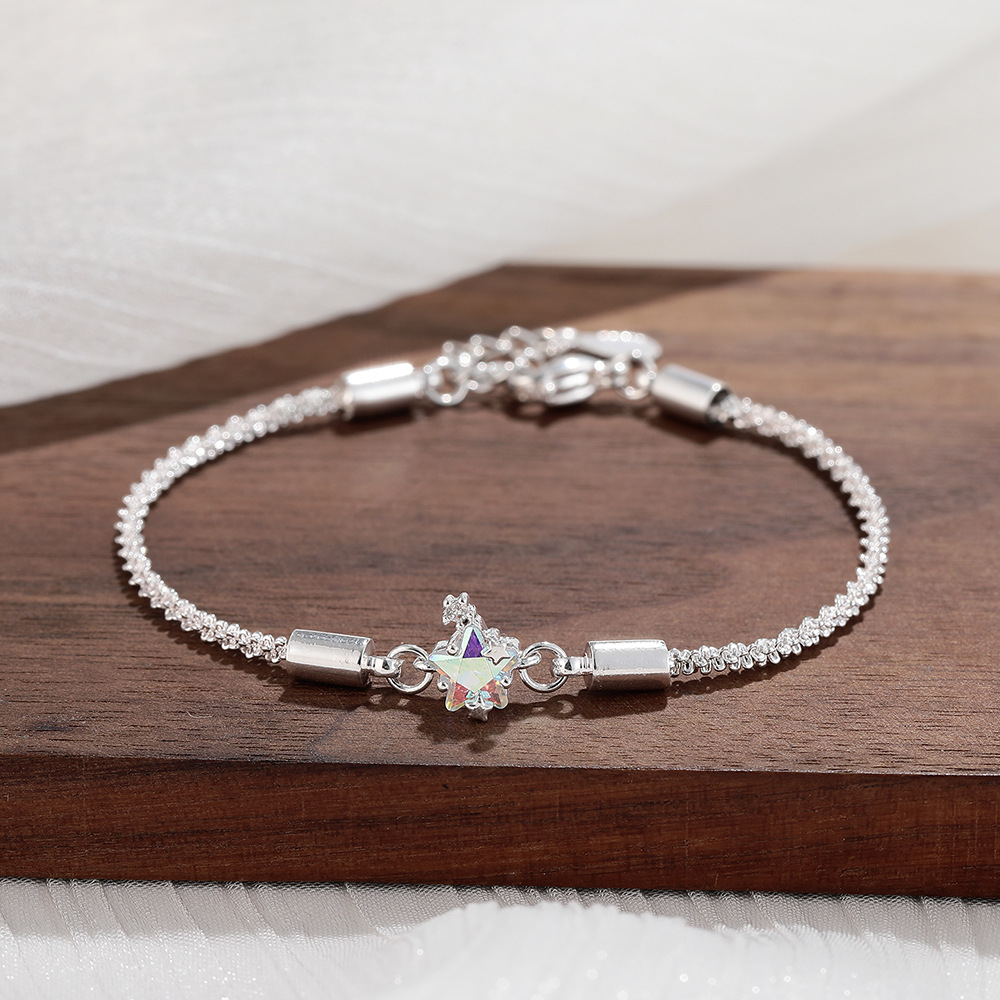 Enchanting Starry Moonstone Pentagram Bracelet for Women – Unique Jewelry - Image 2