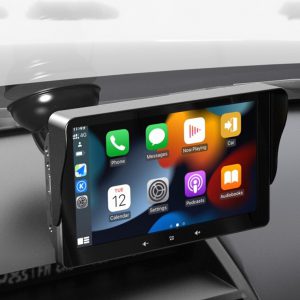 7-Inch Wireless CarPlay Display with Cigarette Lighter Interface & Suction Cup – Universal Fit