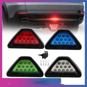 Universal LED Rear Fog Light for Cars & Motorcycles - Triangle Brake Warning & Heelpiece Pilot Light