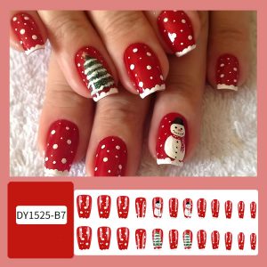 24pcs Christmas Nail Art Stickers - Hat Striped Snowflake Designs for Parties, Dances, and Holiday Celebrations