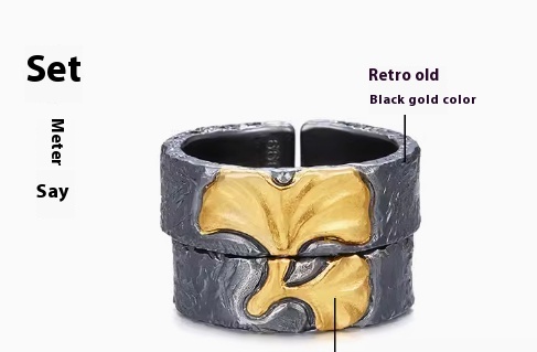 Elegant Couple's Gold and Silver Ring Set - Perfect for Any Occasion - Image 5