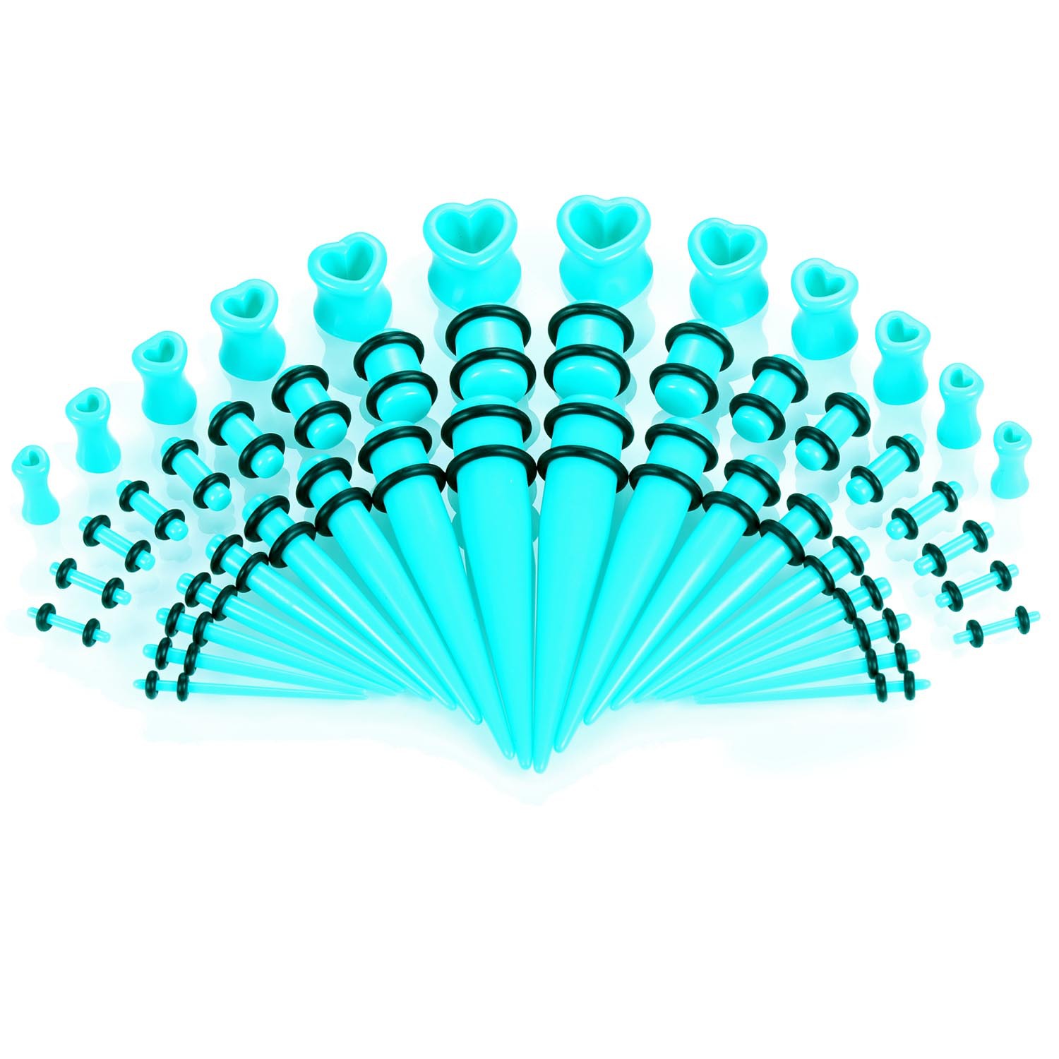 Acrylic Heart-Shaped Earrings Set of 48 - Stylish & Colorful Collection - Image 6