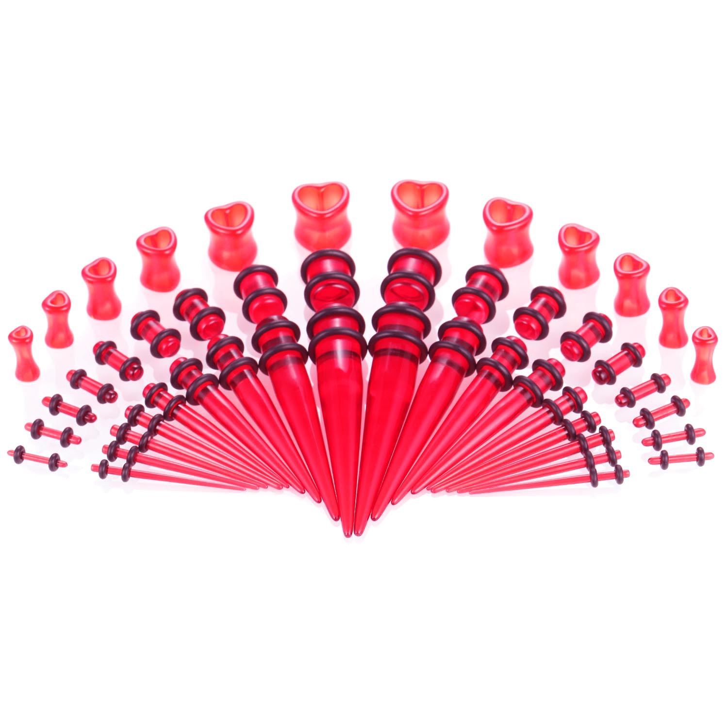 Acrylic Heart-Shaped Earrings Set of 48 - Stylish & Colorful Collection - Image 7