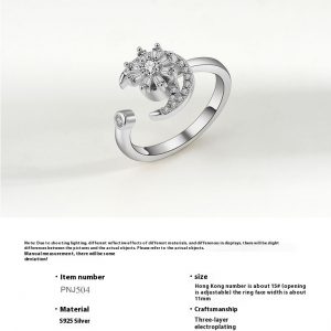 Sterling Silver Anxiety Spinning Ring - Open Design for Calmness