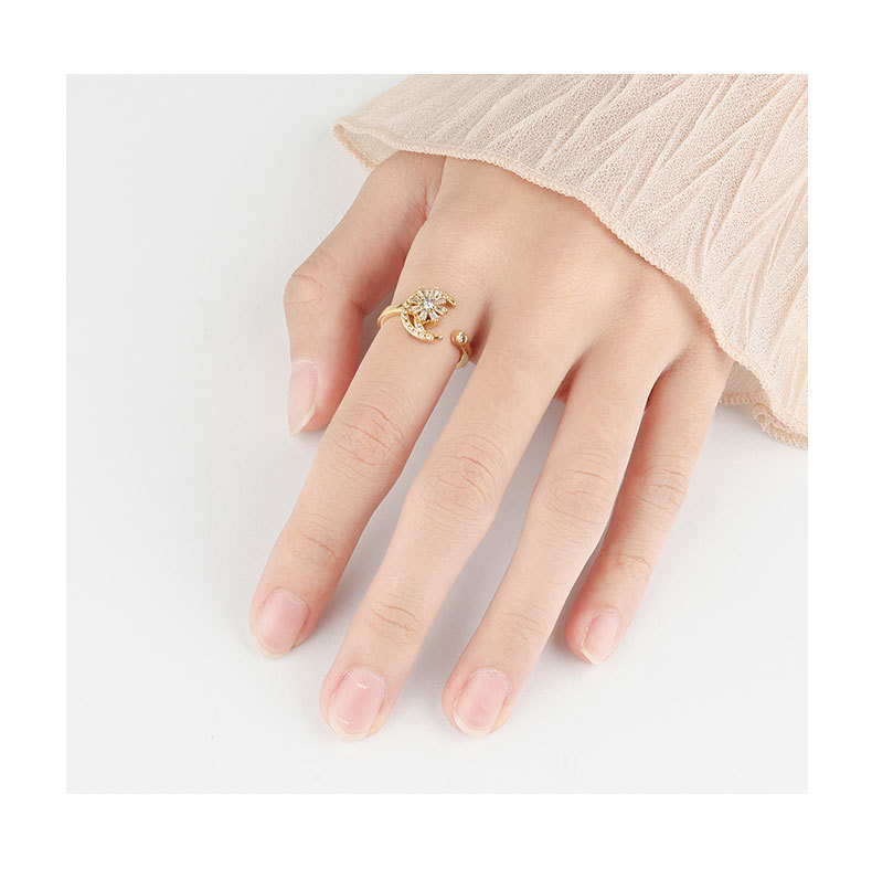 Sterling Silver Anxiety Spinning Ring - Open Design for Calmness - Image 7