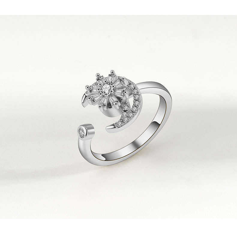 Sterling Silver Anxiety Spinning Ring - Open Design for Calmness - Image 8