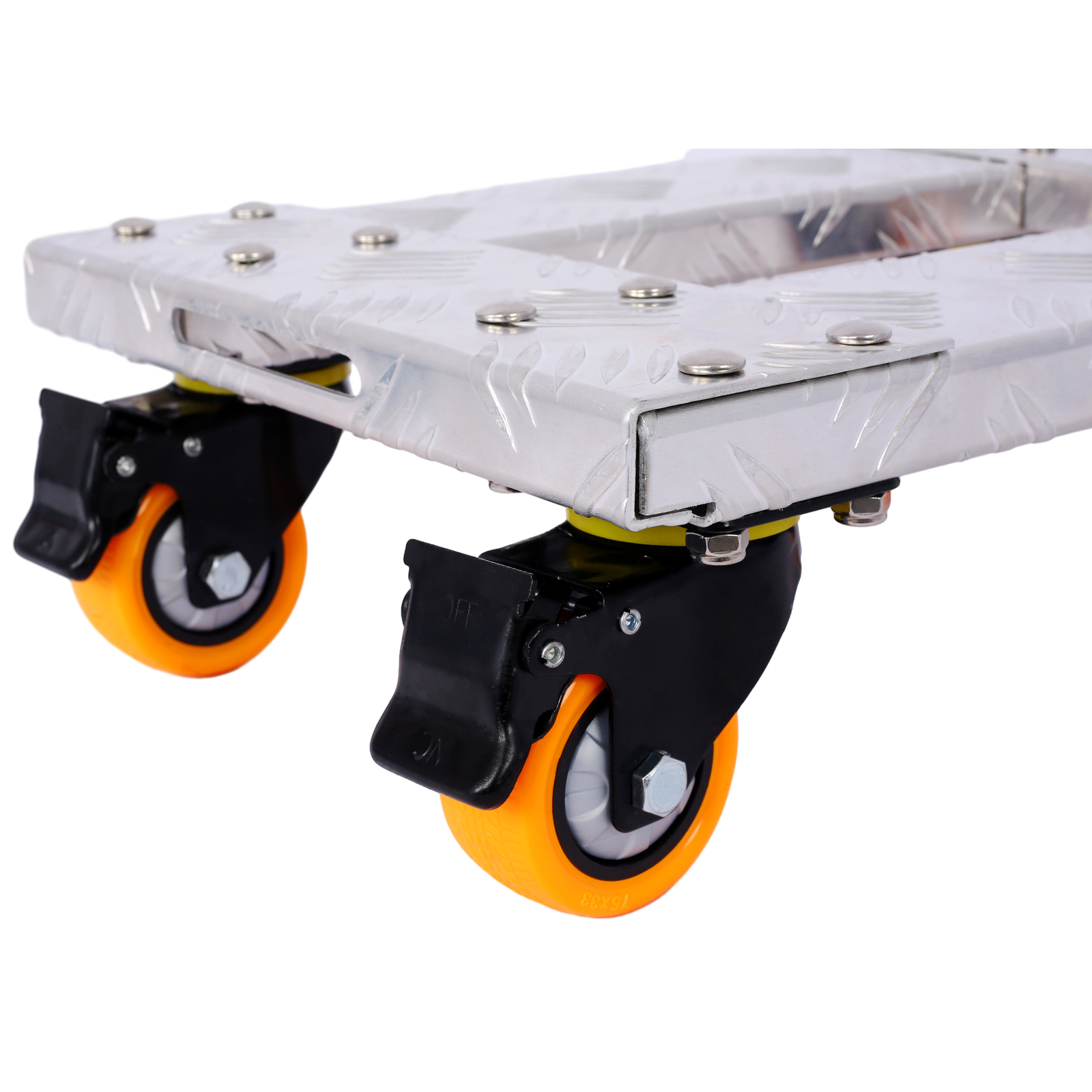 Heavy-Duty Transport Dolly with 3-Inch TPU Professional Casters & Brake Option