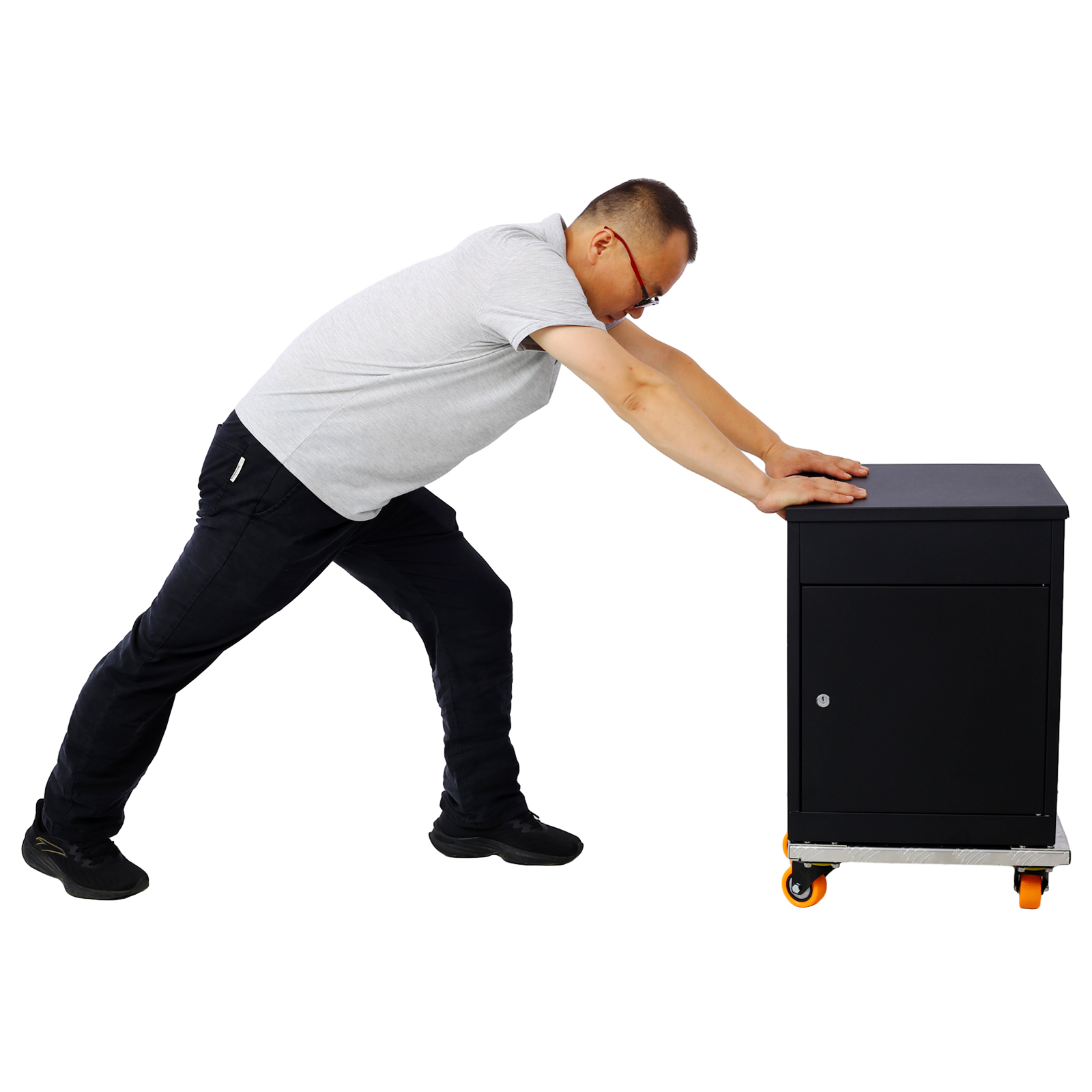 Heavy-Duty Transport Dolly with 3-Inch TPU Professional Casters & Brake Option - Image 7