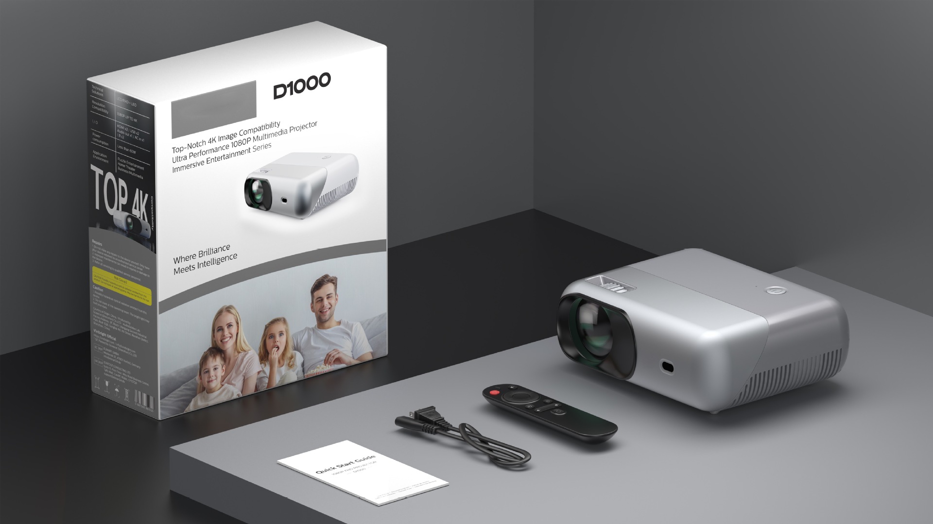 Portable Home Projector with WiFi - HD 1080p for Mobile Phone Screen Sharing - Image 6