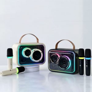 Portable Wireless Stereo Speaker with Bluetooth, Colorful RGB for Karaoke Fun