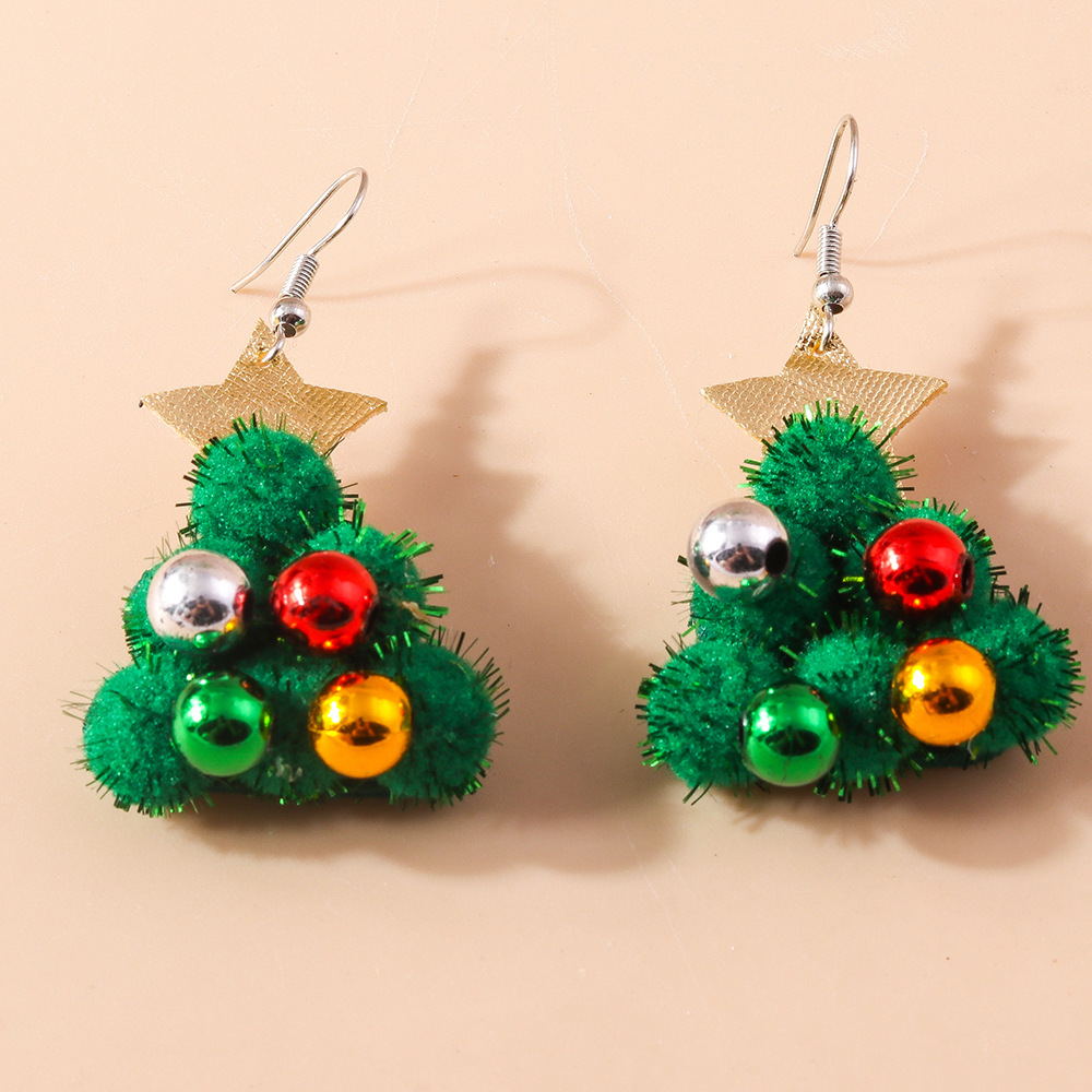 Charming Christmas Cartoon Earrings - Adorable Holiday Ornament Style - Image 9