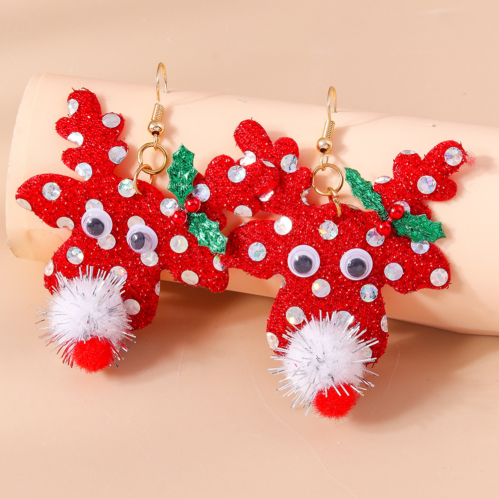 Charming Christmas Cartoon Earrings - Adorable Holiday Ornament Style - Image 12