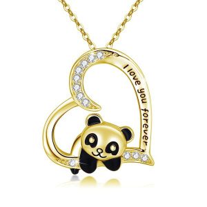Charming Panda Pendant Necklace - A Unique Accessory for Animal Lovers